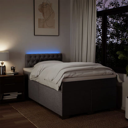 Boxspringbett mit Matratze Taupe 120x190 cm Stoff