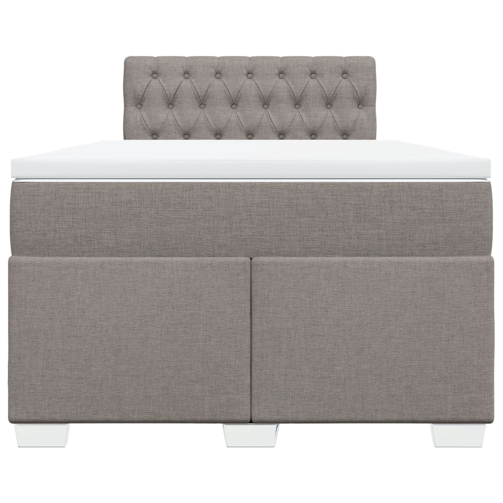 Boxspringbett mit Matratze Taupe 120x190 cm Stoff
