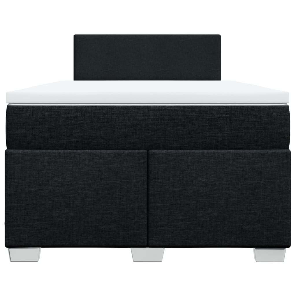 Boxspringbett mit Matratze Schwarz 120x200 cm Stoff
