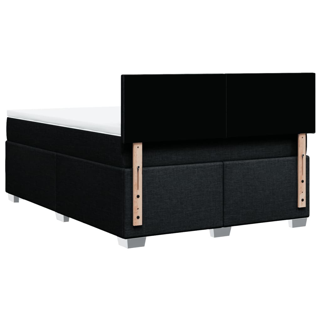 Boxspringbett mit Matratze Schwarz 140x190 cm Stoff