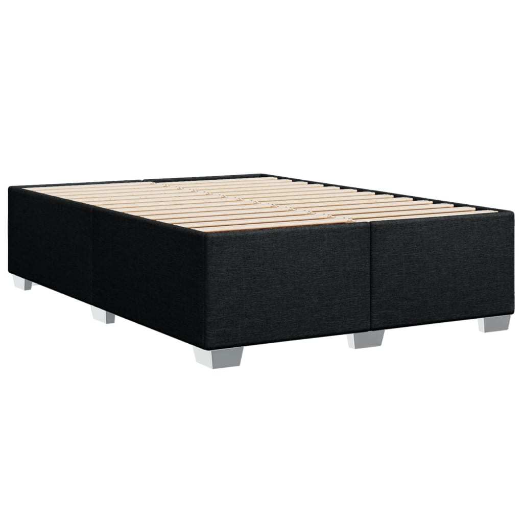 Boxspringbett mit Matratze Schwarz 140x190 cm Stoff