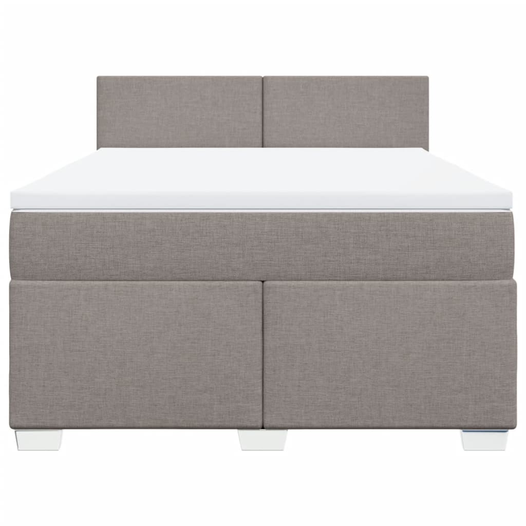 Boxspringbett mit Matratze Taupe 140x190 cm Stoff