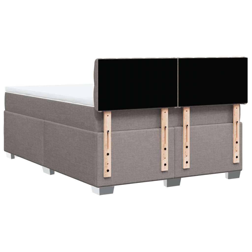 Boxspringbett mit Matratze Taupe 140x190 cm Stoff