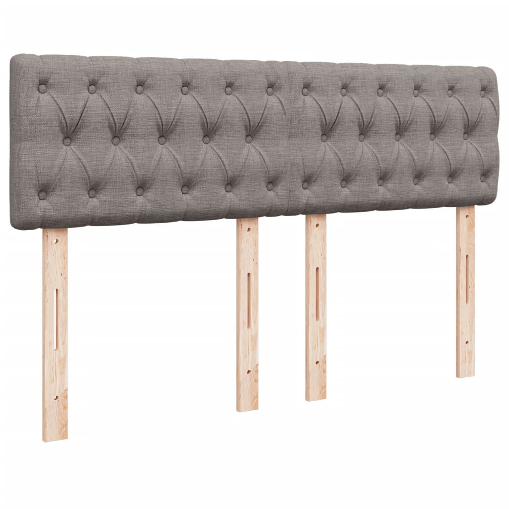 Boxspringbett mit Matratze Taupe 140x190 cm Stoff