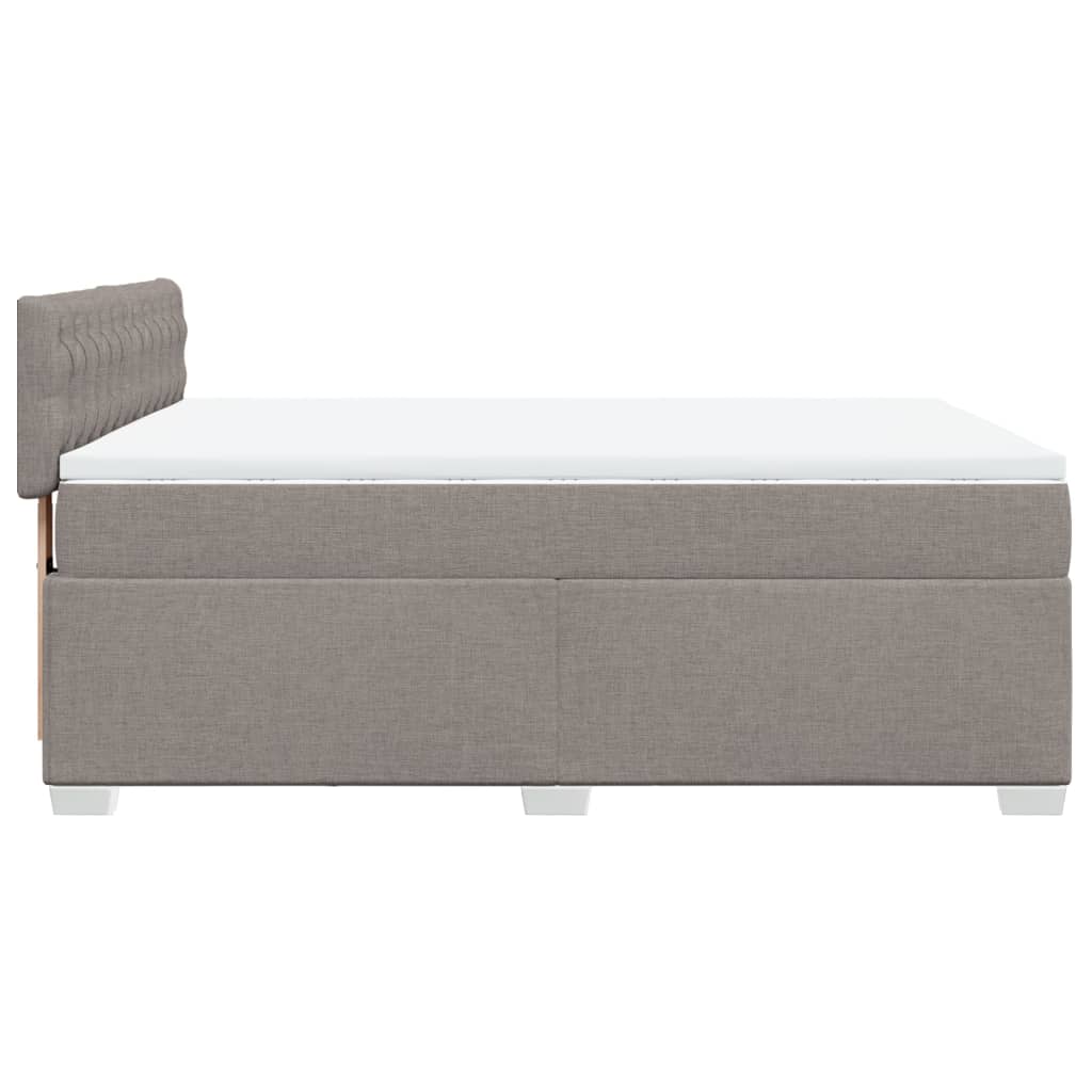 Boxspringbett mit Matratze Taupe 140x190 cm Stoff