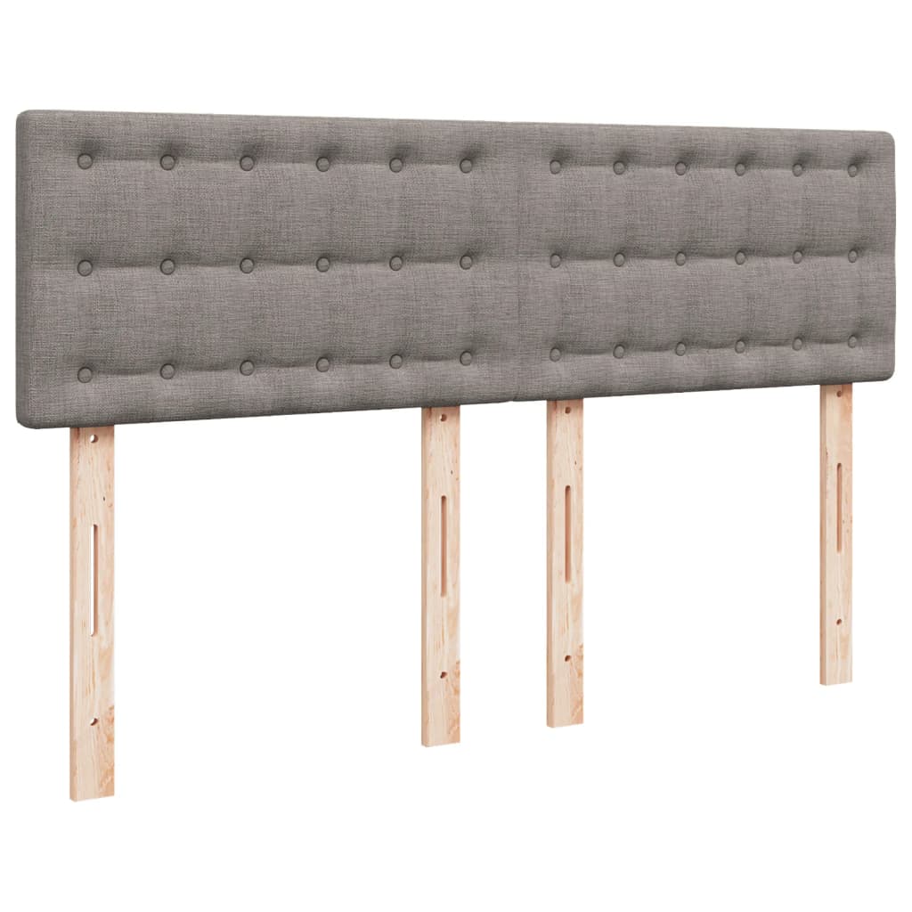 Boxspringbett mit Matratze Taupe 140x190 cm Stoff