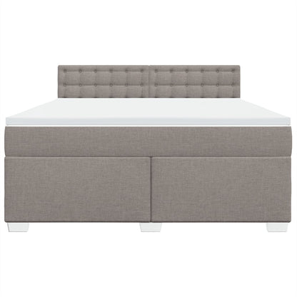 Boxspringbett mit Matratze Taupe 180x200 cm Stoff