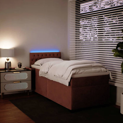 Boxspringbett mit Matratze Rosa 90x200 cm Samt