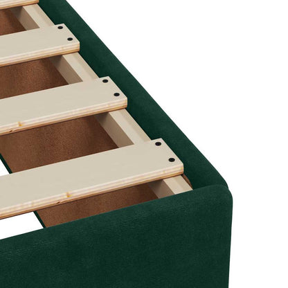 Boxspringbett mit Matratze Dunkelgrün 160x200 cm Samt