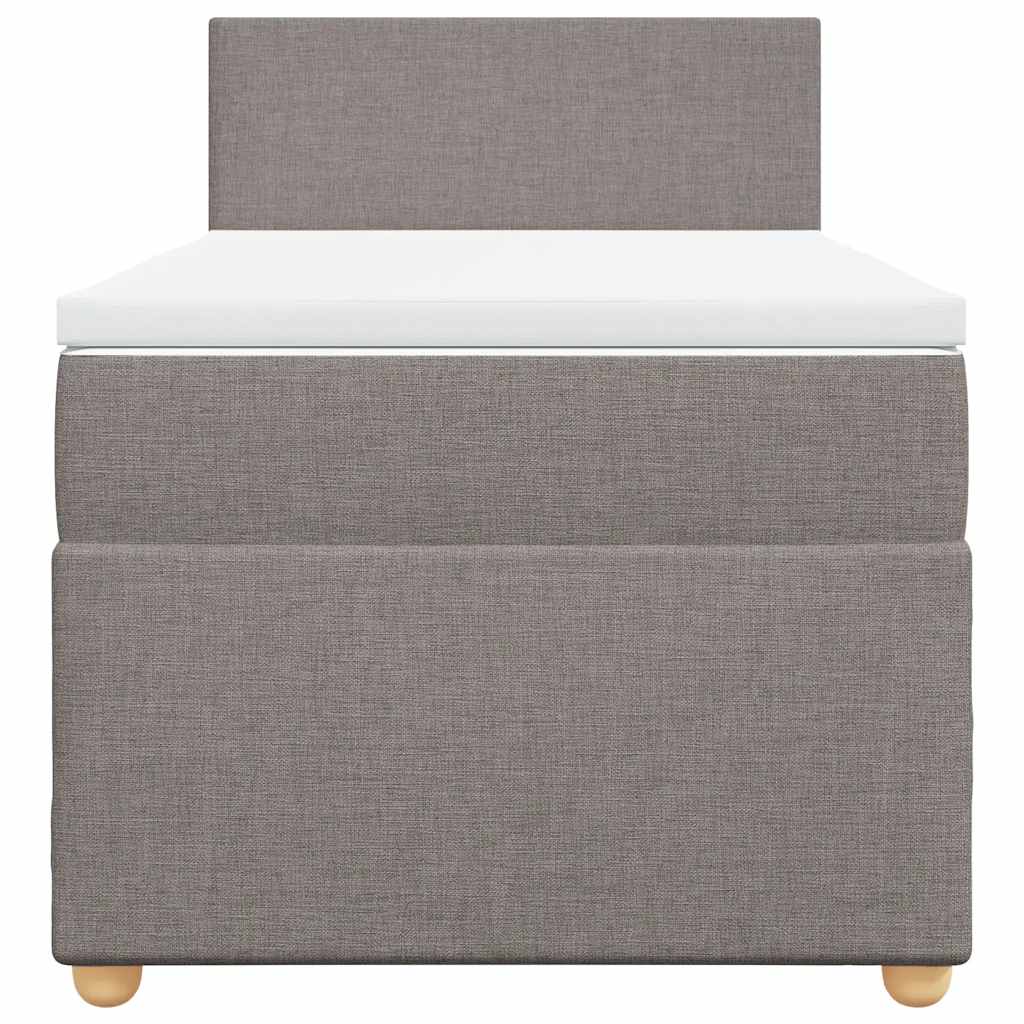Boxspringbett mit Matratze Taupe 80x200 cm Stoff