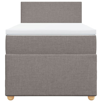 Boxspringbett mit Matratze Taupe 90x190 cm Stoff