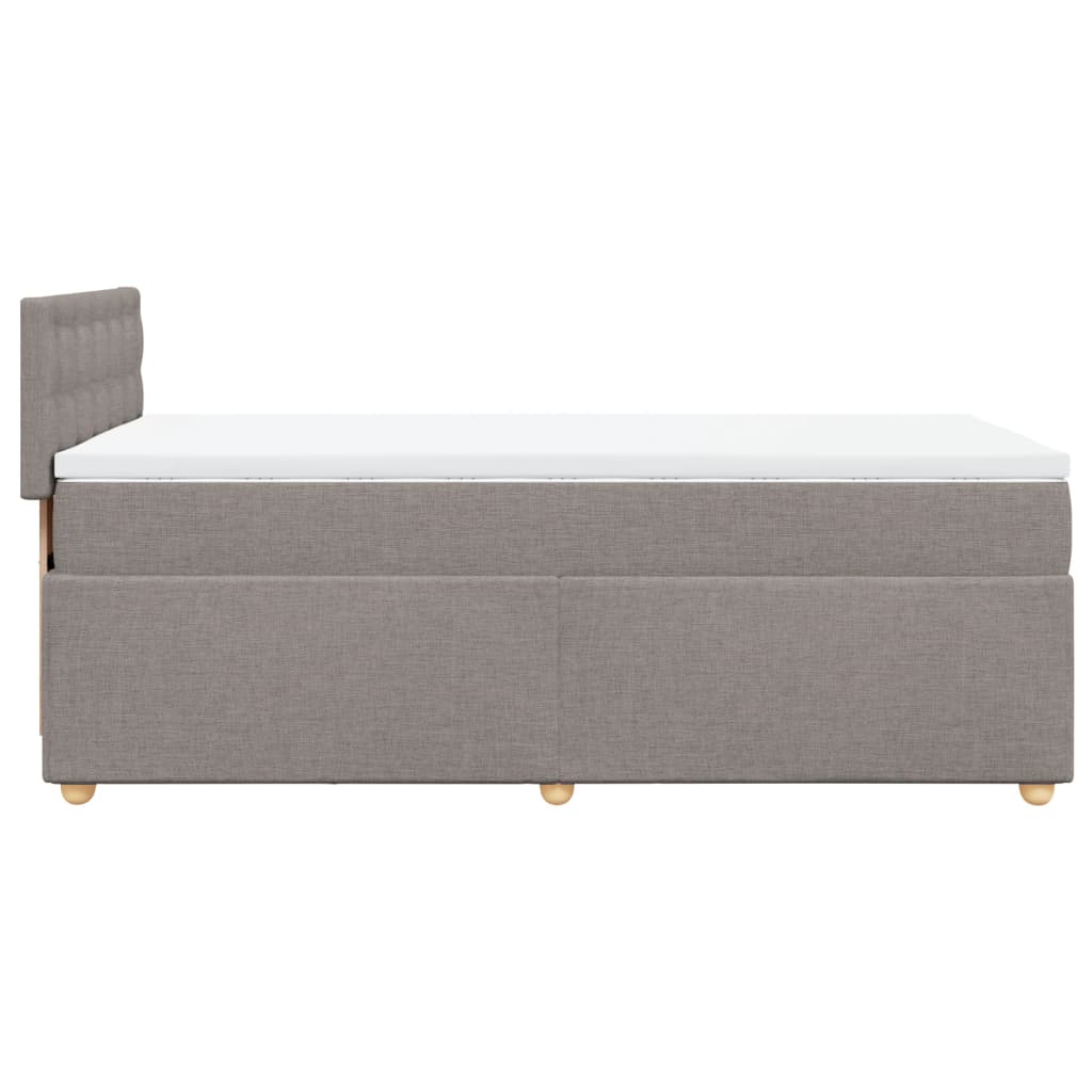 Boxspringbett mit Matratze Taupe 90x200 cm Stoff