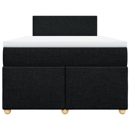 Boxspringbett mit Matratze Schwarz 120x190 cm Stoff