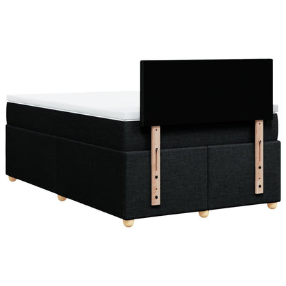 Boxspringbett mit Matratze Schwarz 120x190 cm Stoff