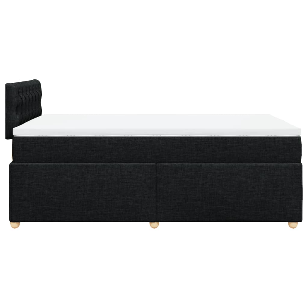 Boxspringbett mit Matratze Schwarz 120x190 cm Stoff