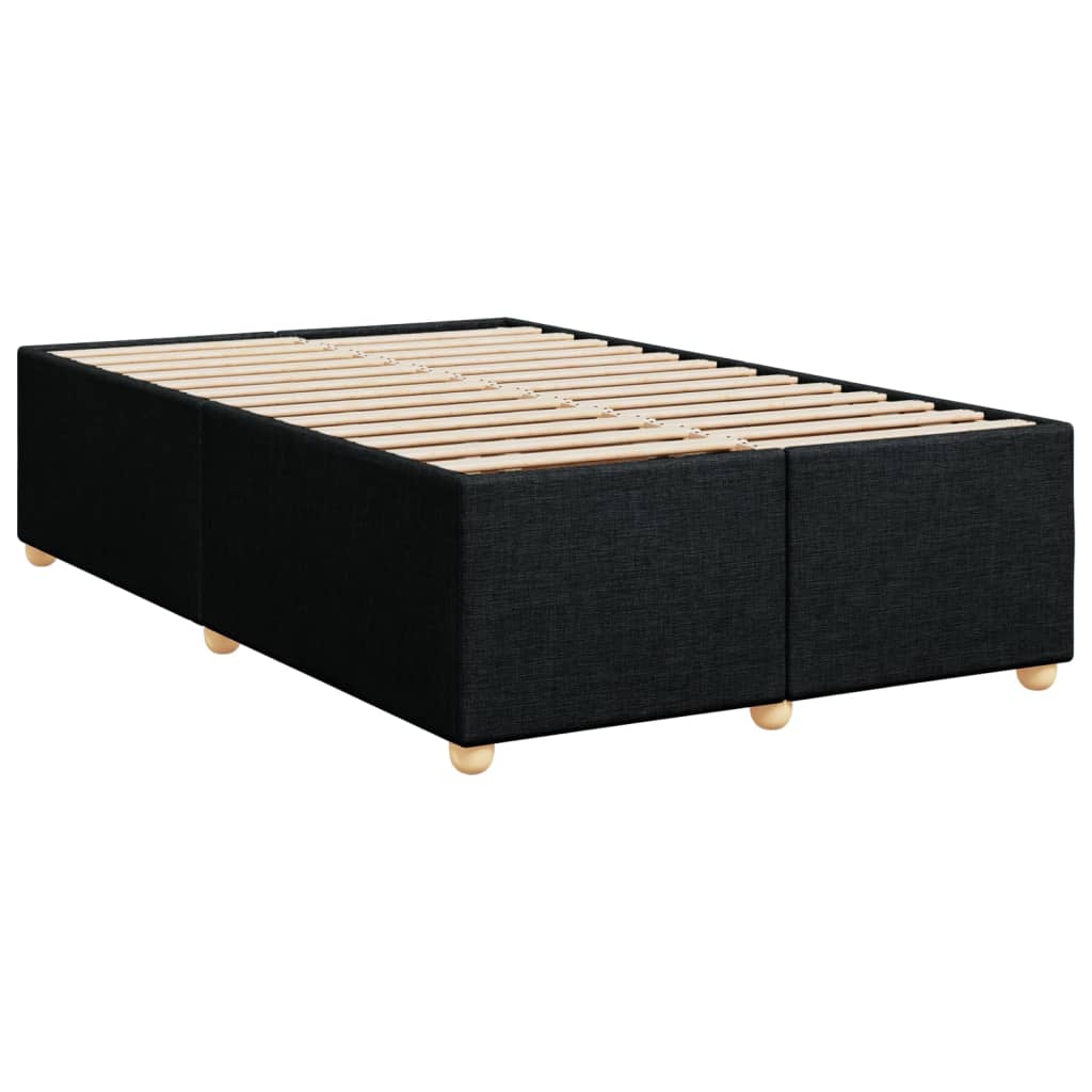 Boxspringbett mit Matratze Schwarz 120x190 cm Stoff