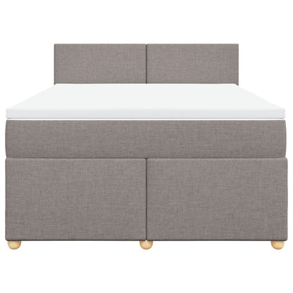 Boxspringbett mit Matratze Taupe 140x200 cm Stoff