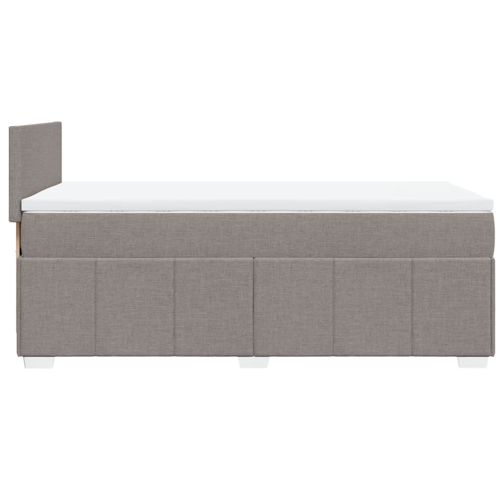 Boxspringbett mit Matratze Taupe 80x200 cm Stoff