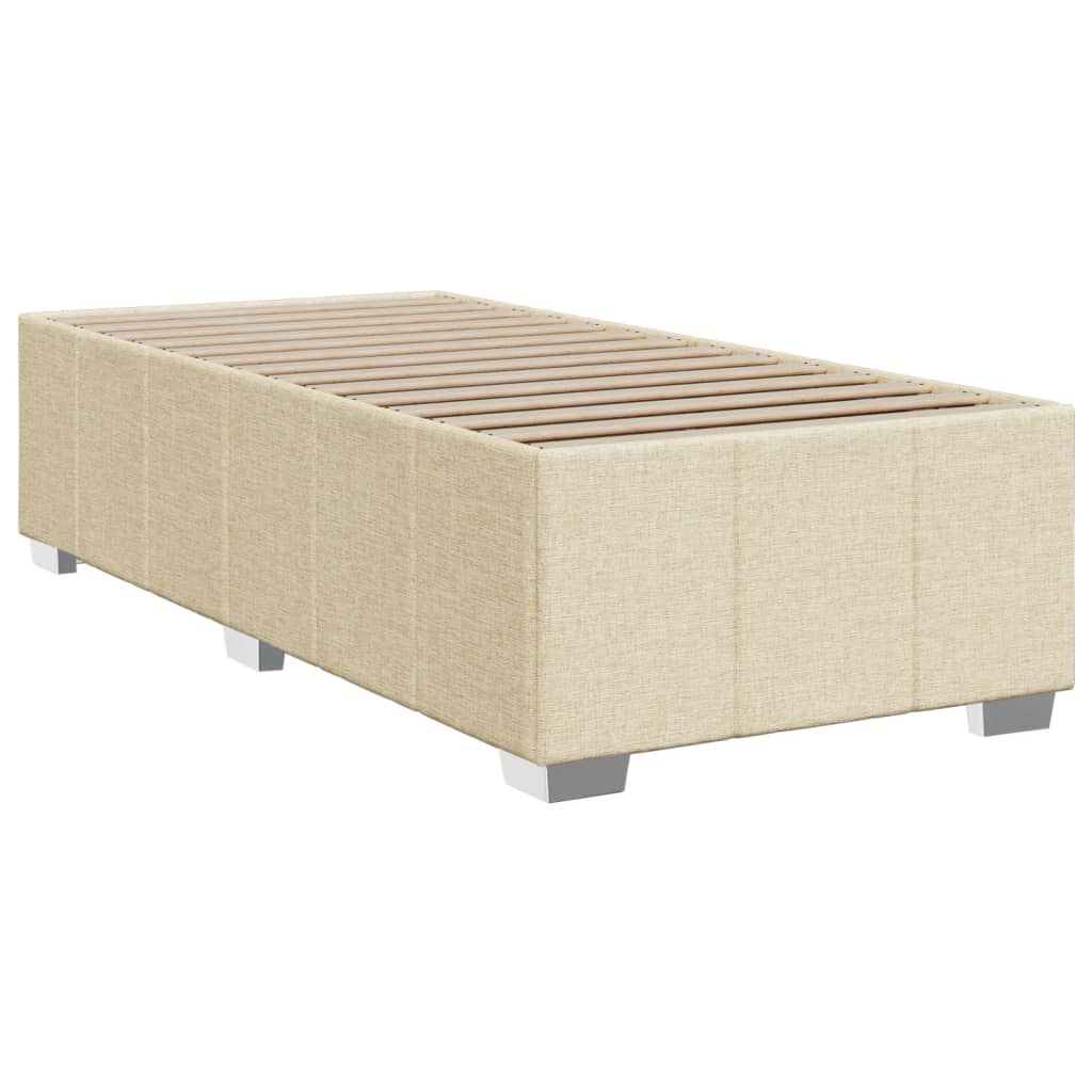 Boxspringbett mit Matratze Creme 90x190 cm Stoff