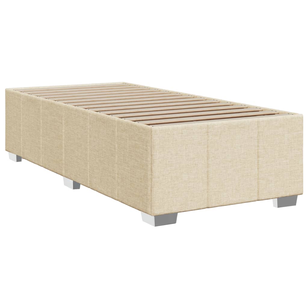 Boxspringbett mit Matratze Creme 100x200 cm Stoff