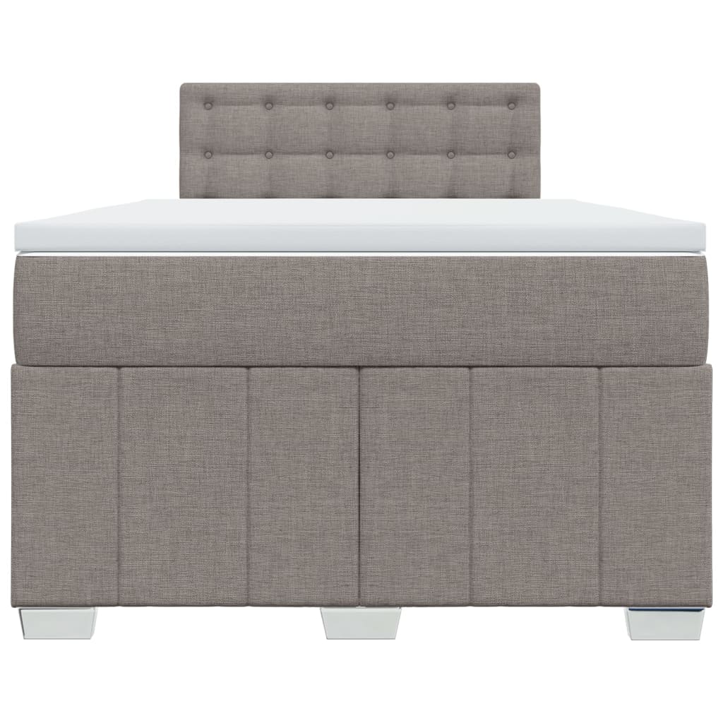 Boxspringbett mit Matratze Taupe 120x200 cm Stoff