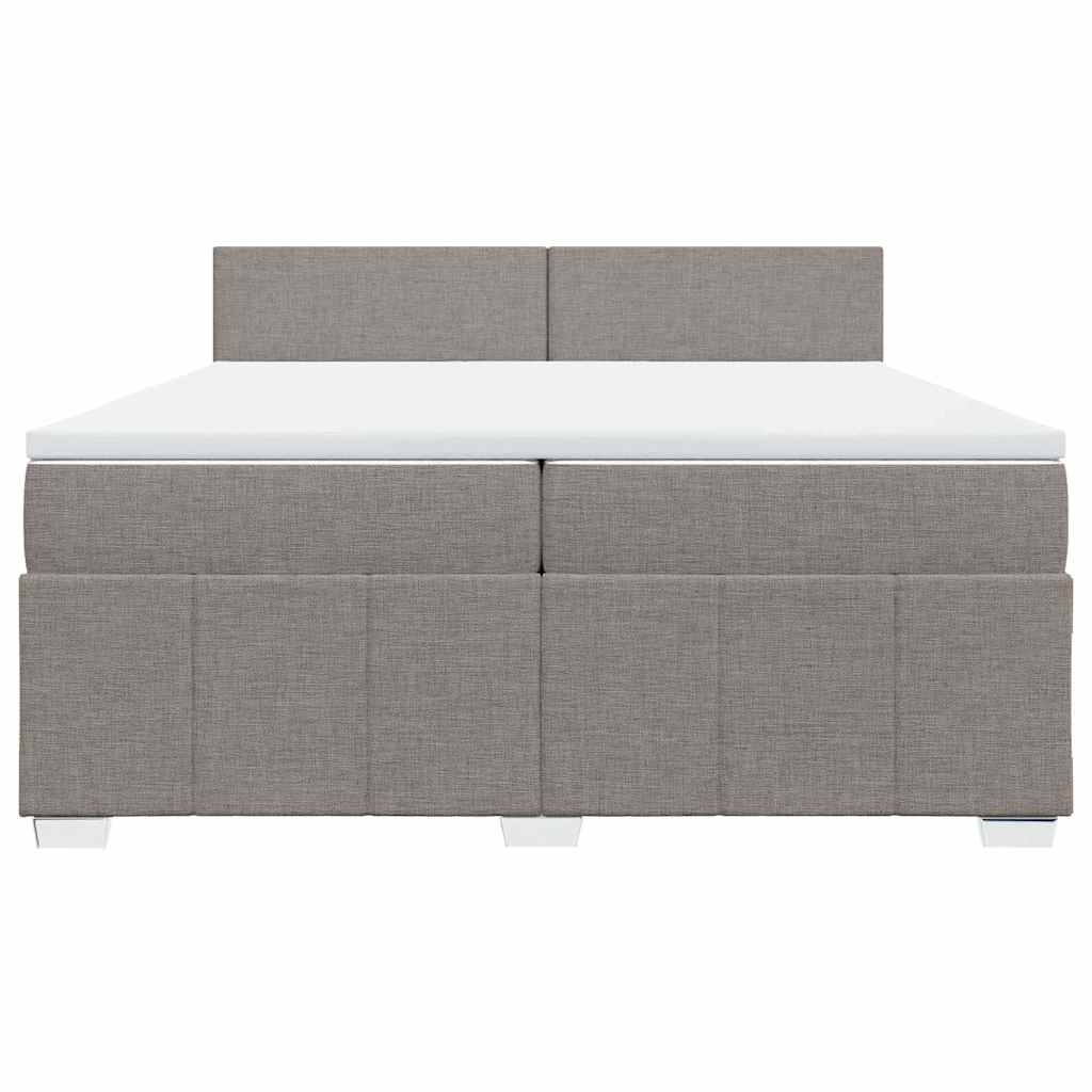 Boxspringbett mit Matratze Taupe 200x200 cm Stoff