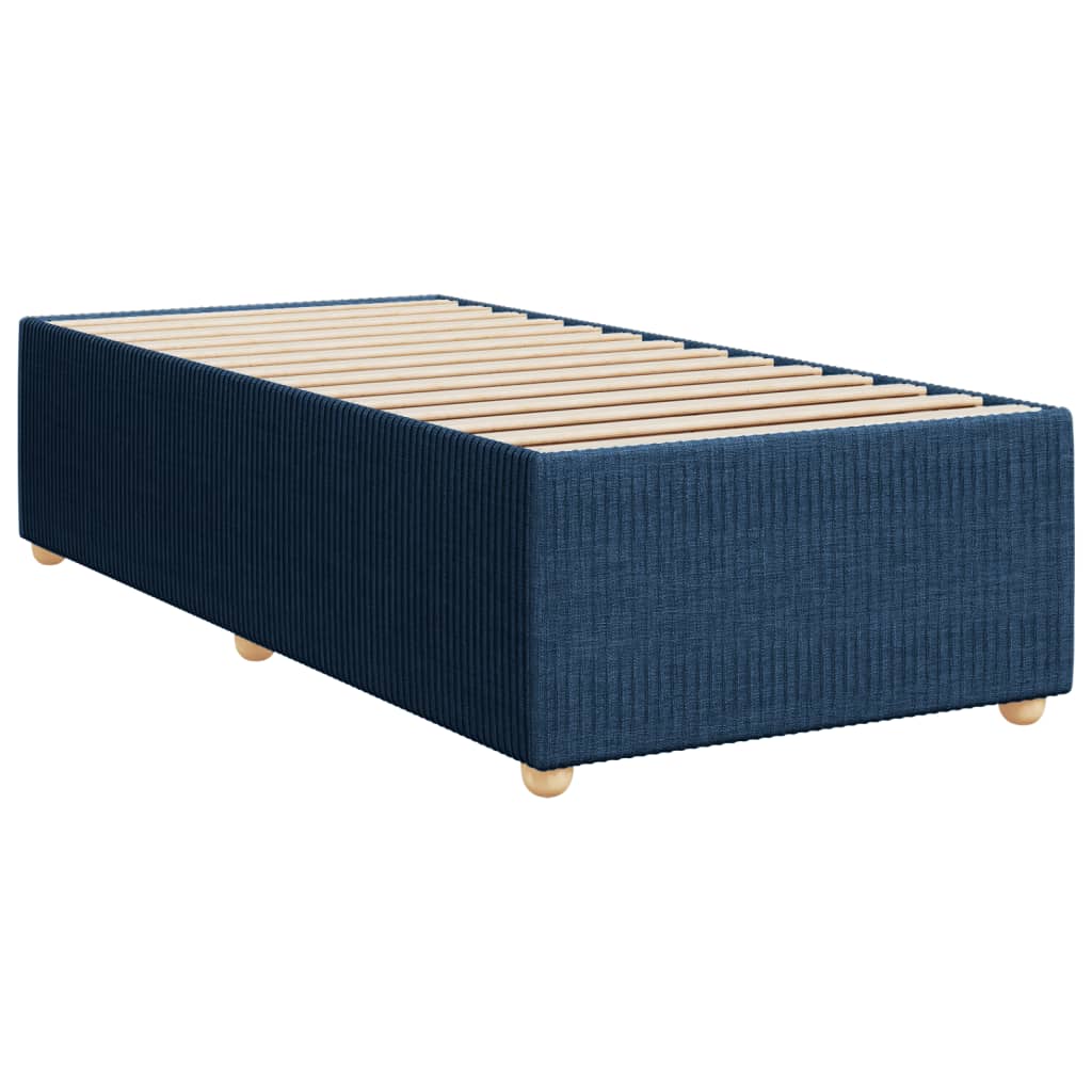 Boxspringbett mit Matratze Blau 80x200 cm Stoff