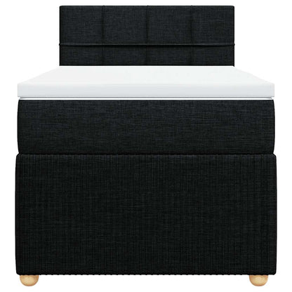 Boxspringbett mit Matratze Schwarz 90x190 cm Stoff