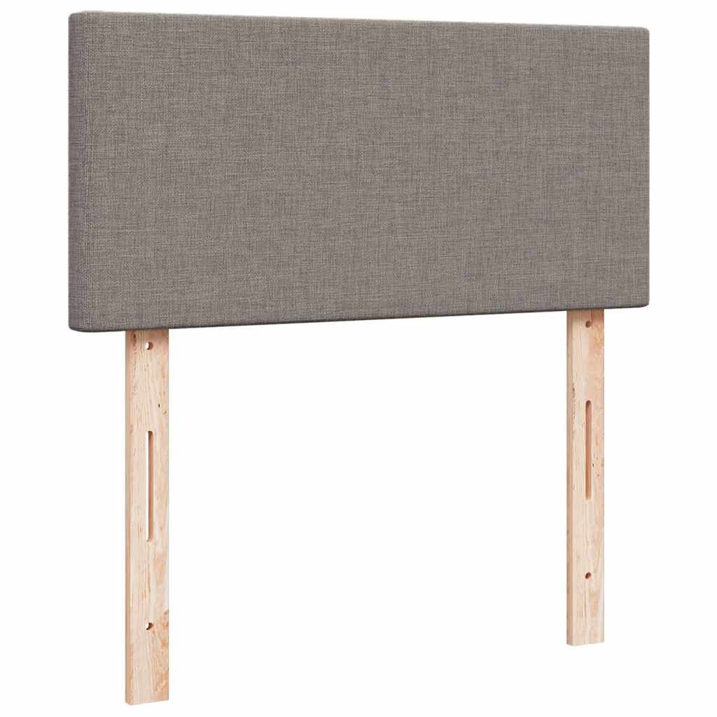 Boxspringbett mit Matratze Taupe 90x200 cm Stoff