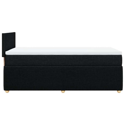 Boxspringbett mit Matratze Schwarz 100x200 cm Stoff