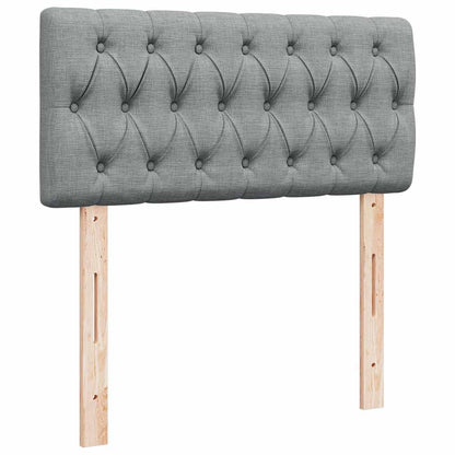 Boxspringbett mit Matratze Hellgrau 100x200 cm Stoff