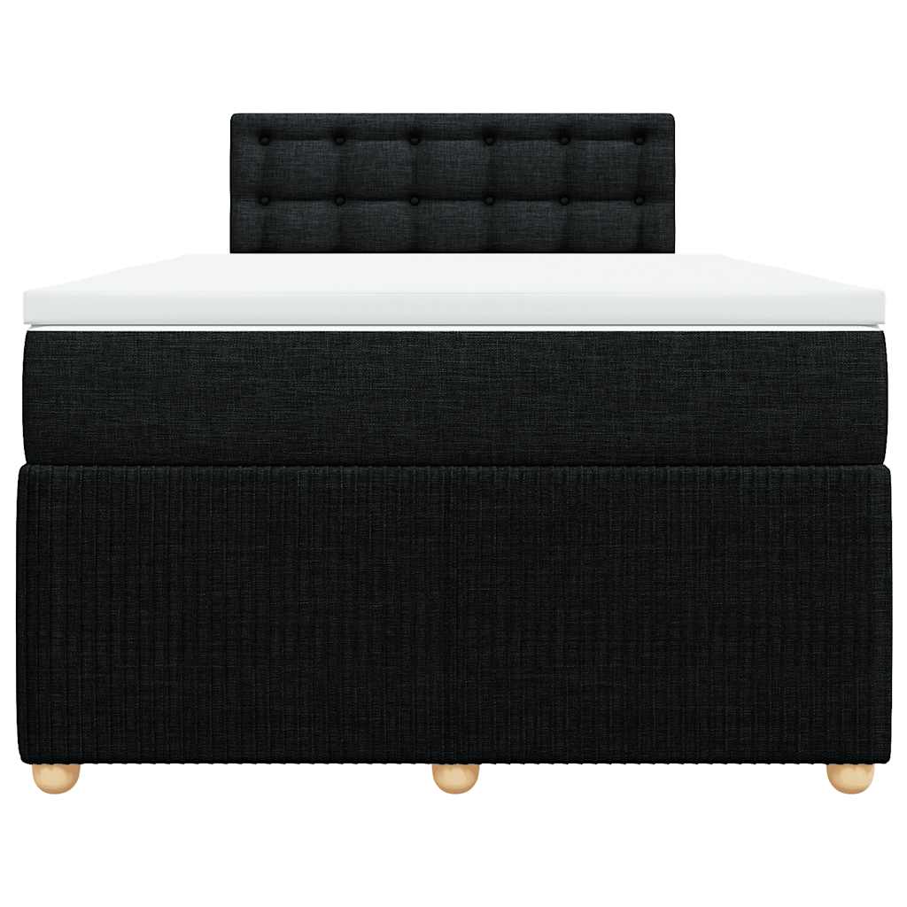 Boxspringbett mit Matratze Schwarz 120x190 cm Stoff