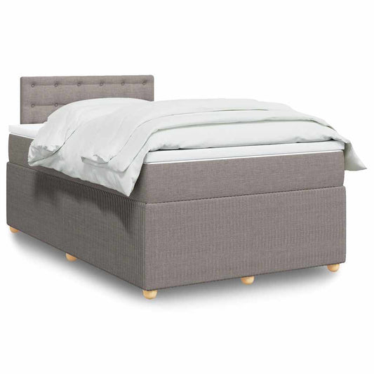 Boxspringbett mit Matratze Taupe 120x190 cm Stoff