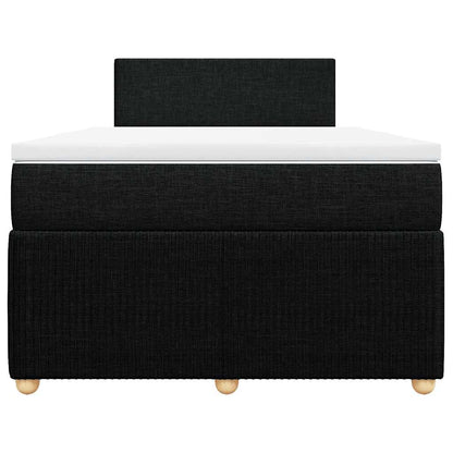 Boxspringbett mit Matratze Schwarz 120x200 cm Stoff