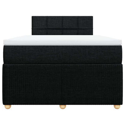 Boxspringbett mit Matratze Schwarz 120x200 cm Stoff
