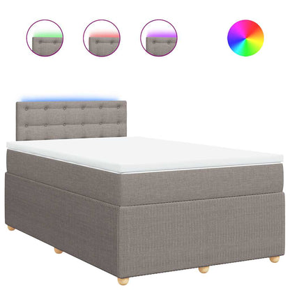 Boxspringbett mit Matratze Taupe 120x200 cm Stoff