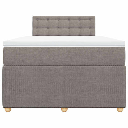 Boxspringbett mit Matratze Taupe 120x200 cm Stoff