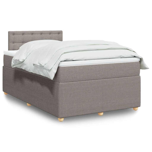 Boxspringbett mit Matratze Taupe 120x200 cm Stoff