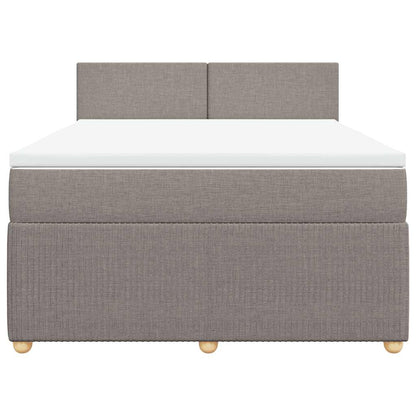Boxspringbett mit Matratze Taupe 140x190 cm Stoff