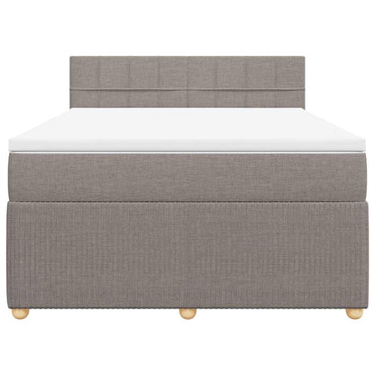 Boxspringbett mit Matratze Taupe 140x190 cm Stoff