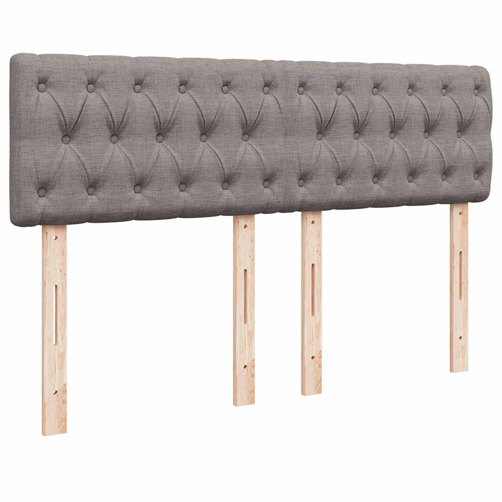 Boxspringbett mit Matratze Taupe 140x190 cm Stoff