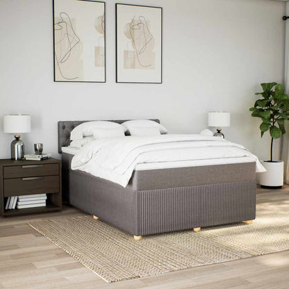 Boxspringbett mit Matratze Taupe 140x190 cm Stoff