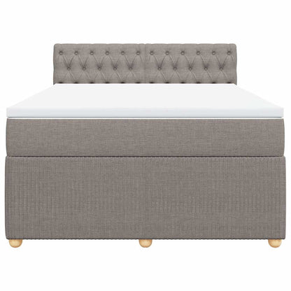 Boxspringbett mit Matratze Taupe 140x190 cm Stoff