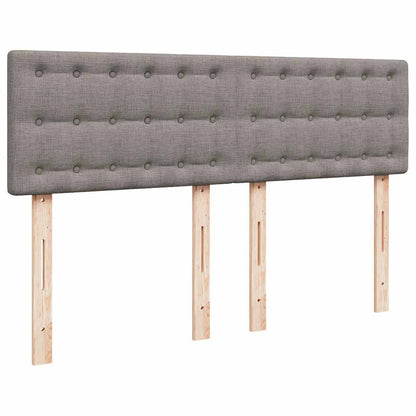 Boxspringbett mit Matratze Taupe 140x190 cm Stoff