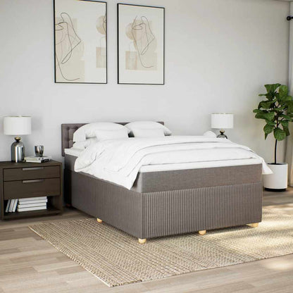 Boxspringbett mit Matratze Taupe 140x190 cm Stoff