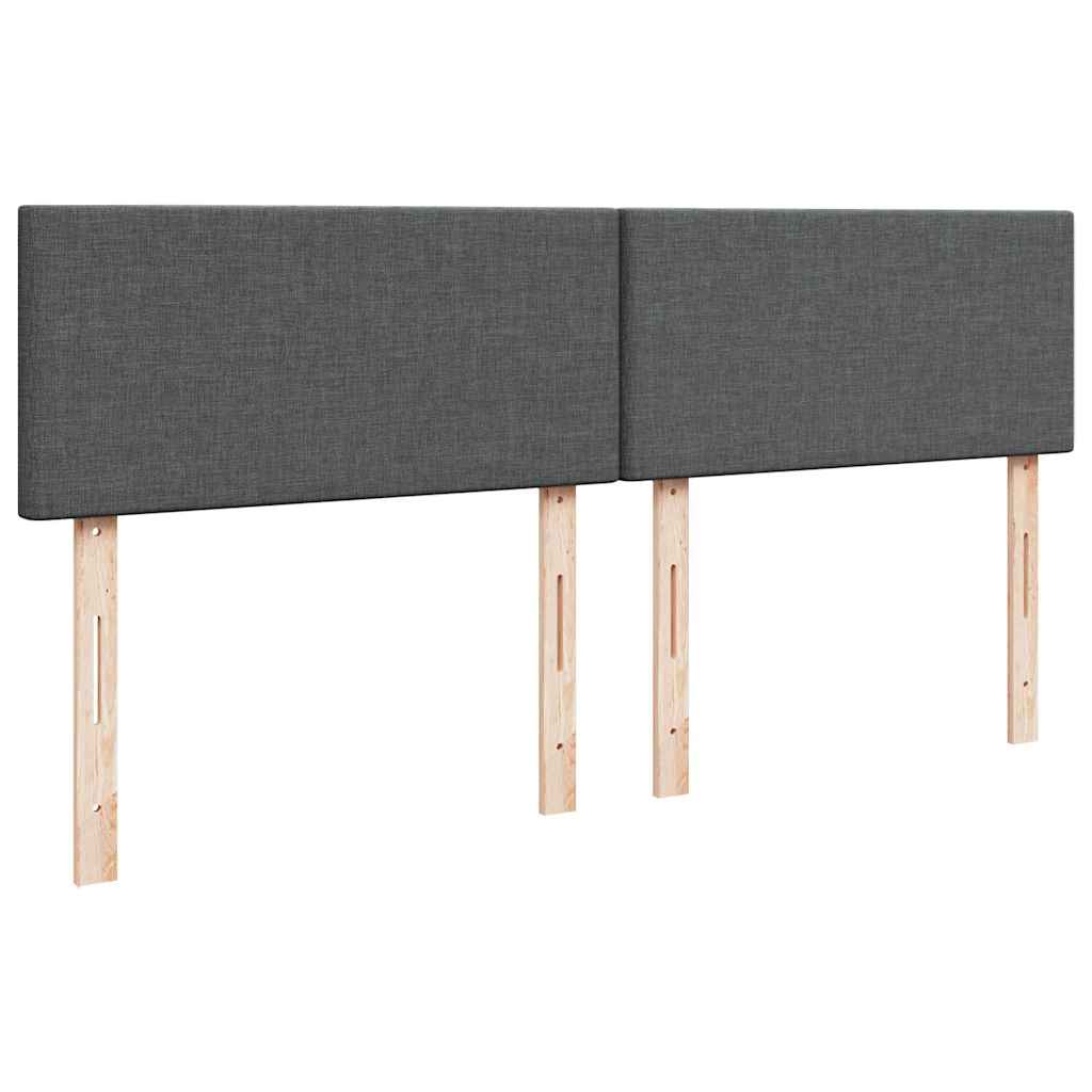 Boxspringbett mit Matratze Dunkelgrau 180x200 cm Stoff