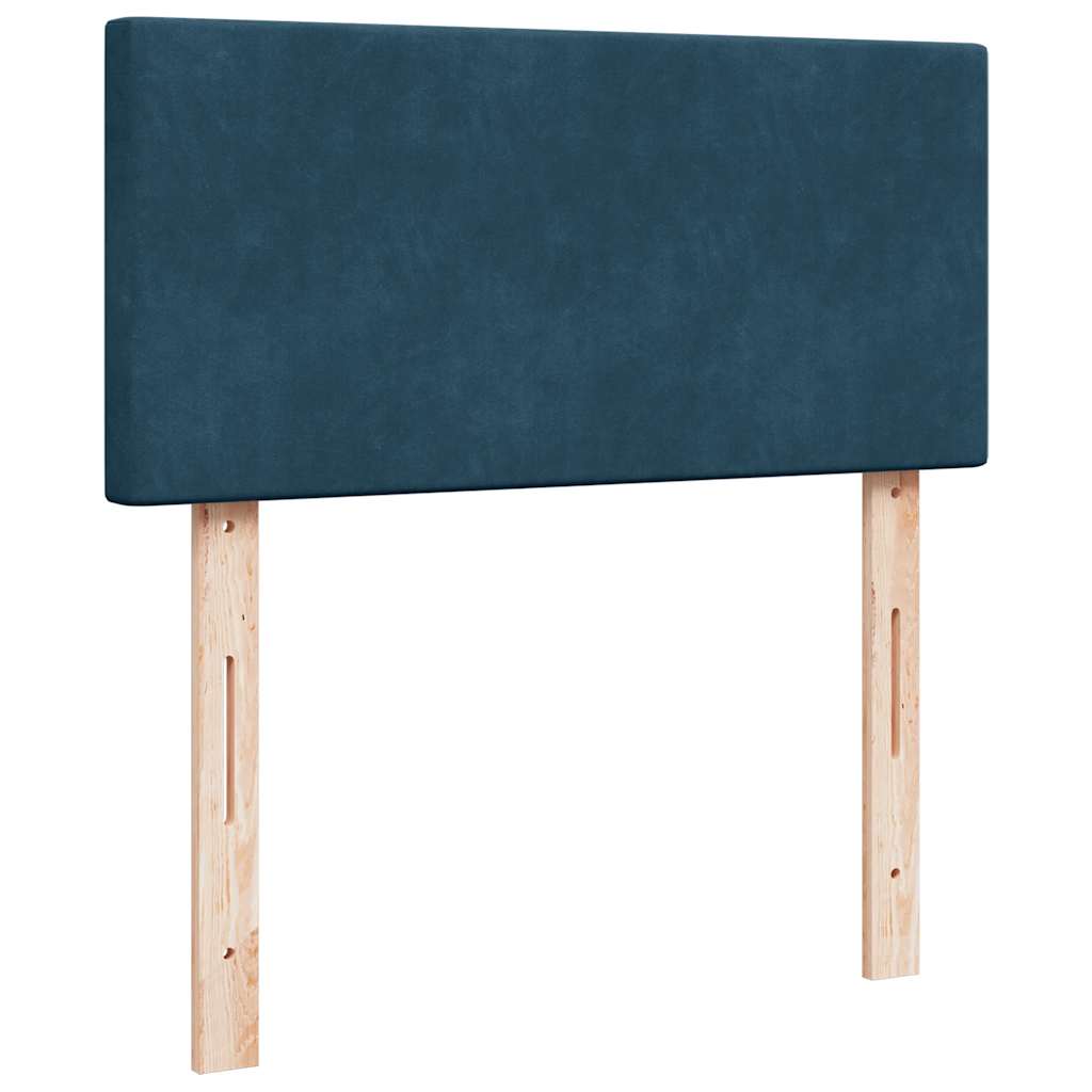 Boxspringbett mit Matratze Blau 100x200 cm Samt