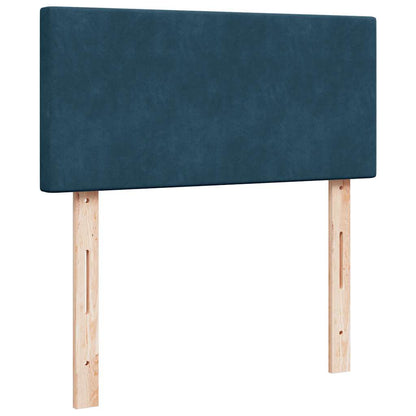 Boxspringbett mit Matratze Blau 100x200 cm Samt