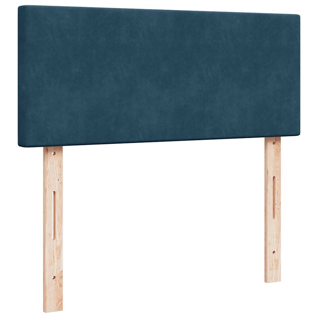 Boxspringbett mit Matratze Blau 120x190 cm Samt