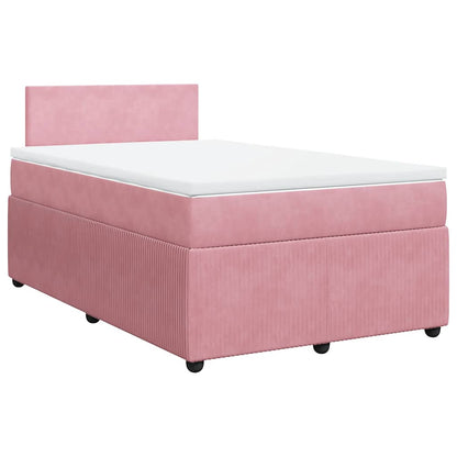 Boxspringbett mit Matratze Rosa 120x190 cm Samt